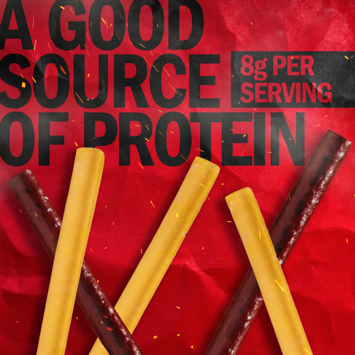Jack Link's Original Beef Jerky & Cheese Sticks Combo - 16 Pack, 1.2 oz Each, 8g Protein