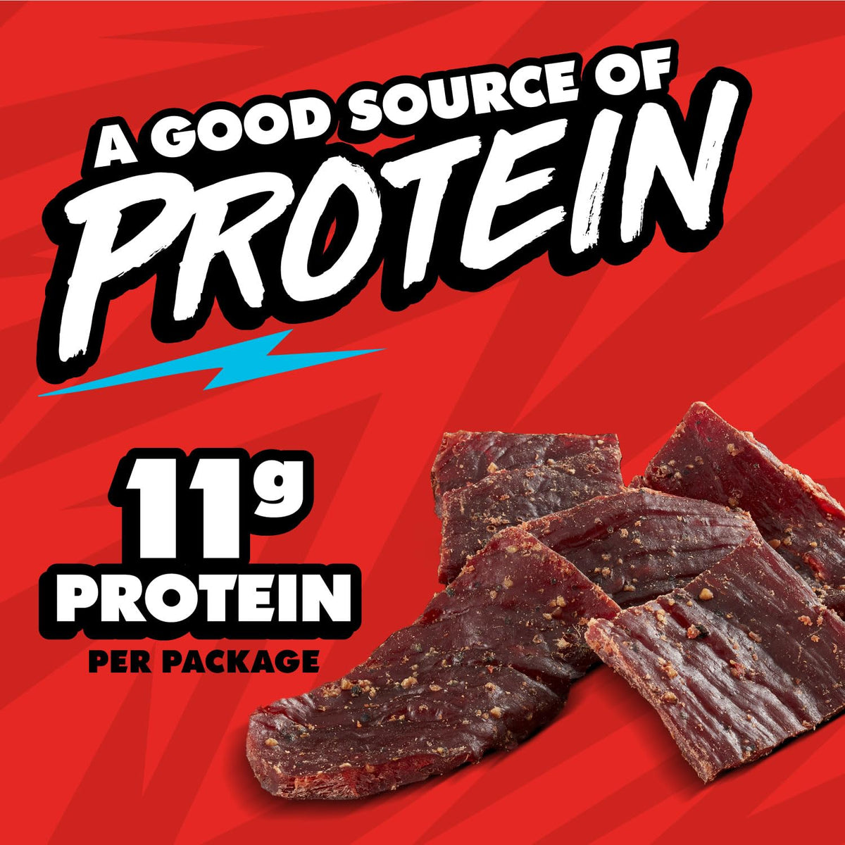 Jack Link’s x MrBeast Peppered Beef Jerky — 11g Protein per Serving (10 Count)