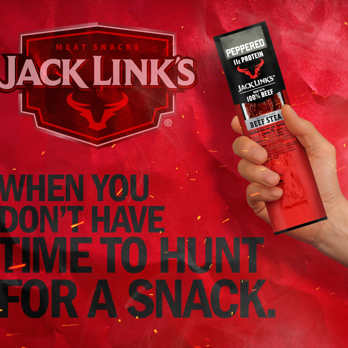 Jack Link's Peppered Beef Steaks - 11g Protein per 1oz, 12-Pack Ready-to-Eat Snack