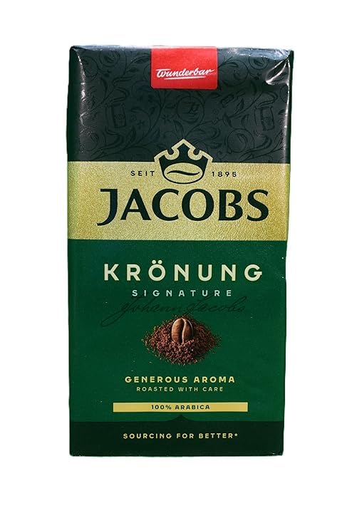 Jacobs Kronung Ground Coffee 500g Pack of 4 | Rich Aroma & Smooth Flavor