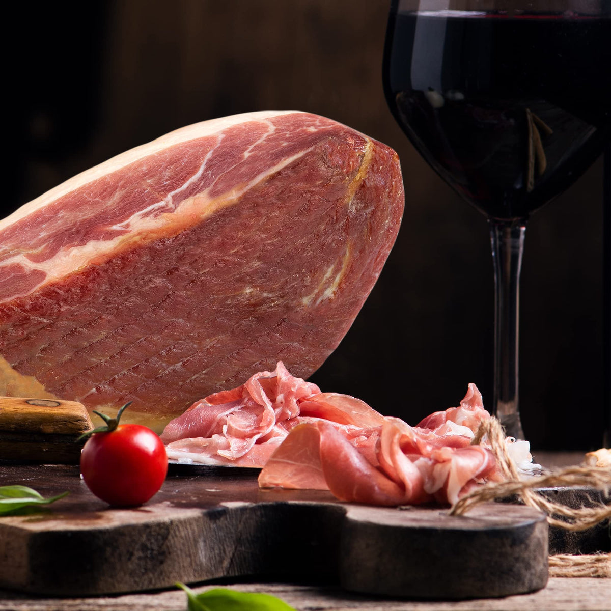 Jamonprive Serrano Ham Boneless with Ham Stand – GMO Free & Gluten Free (Approx. 1kg)