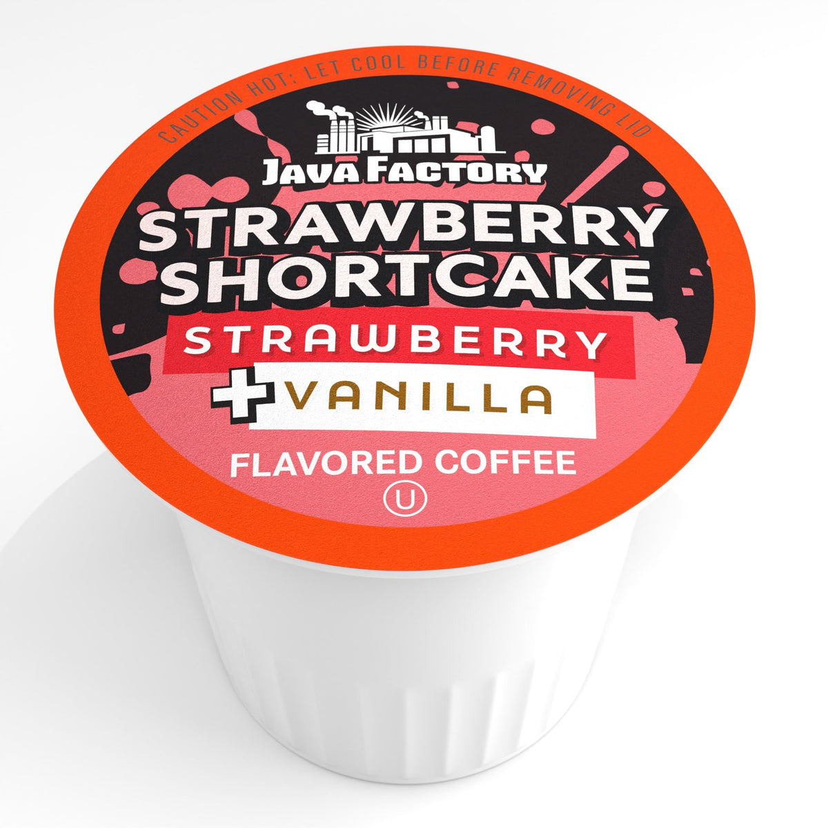 Java Factory Strawberry Shortcake Coffee Pods – K-Cup Compatible, 40 Count