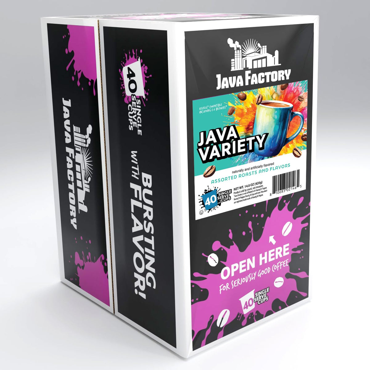 Java Factory Assorted Variety Pack Coffee Pods – Keurig Compatible, 40 Count