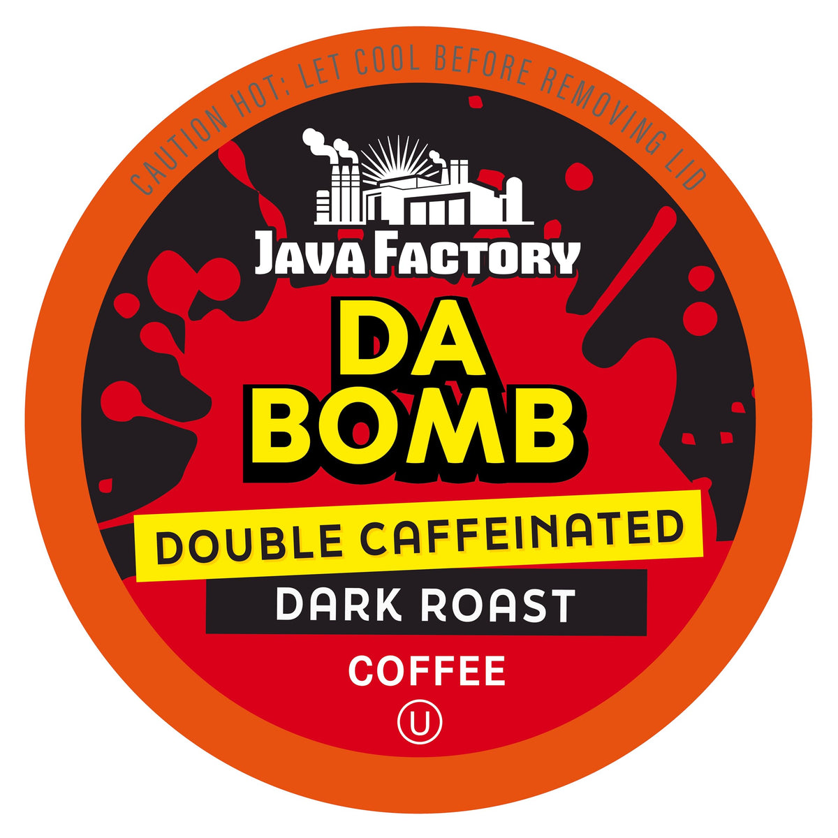 Java Factory High Caffeine Coffee Pods - Da Bomb Dark Roast, 40 Count | K-Cup 2.0 Compatible