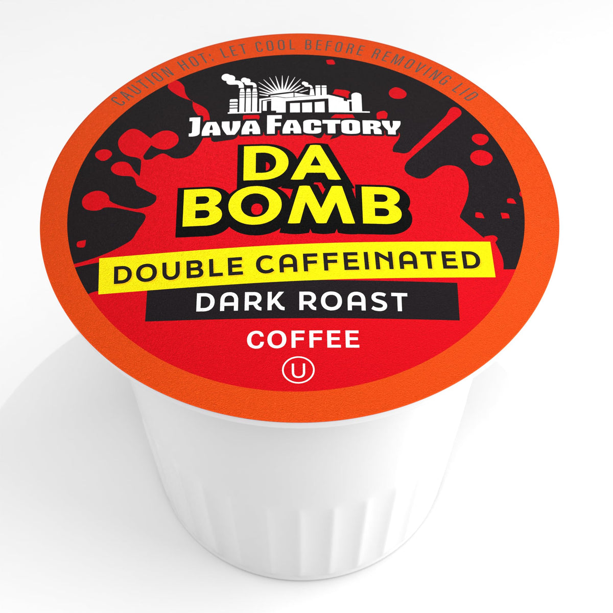 Java Factory Da Bomb Extra Bold High Caffeine Pods – 80 Count, K-Cup Compatible