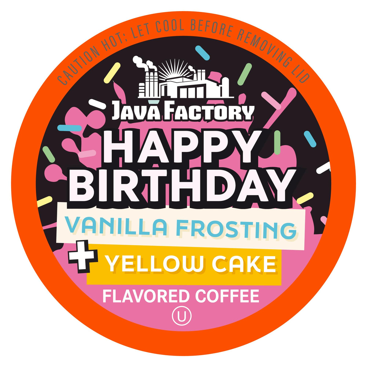Java Factory Flavored Coffee Pods – Happy Birthday Cake Icing, K-Cup Compatible, 40 Count