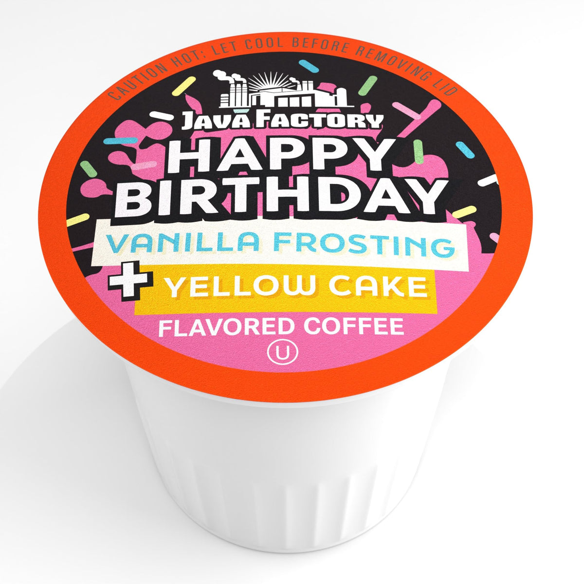 Java Factory Flavored Coffee Pods – Happy Birthday Cake Icing, K-Cup Compatible, 40 Count
