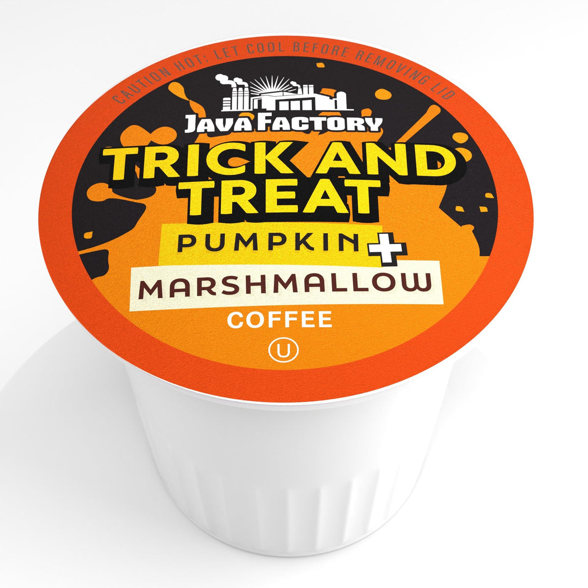 Java Factory Trick and Treat Pumpkin & Marshmallow Coffee Pods – Keurig K-Cup Compatible, 40 Count