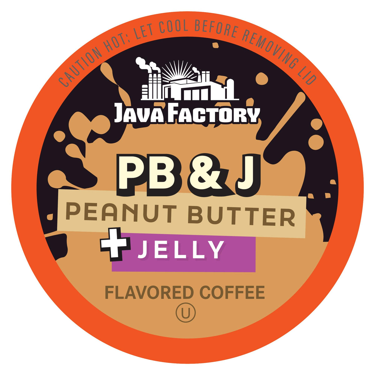 Java Factory PB&J Flavored Coffee Pods - 40 Count, K-Cup Compatible