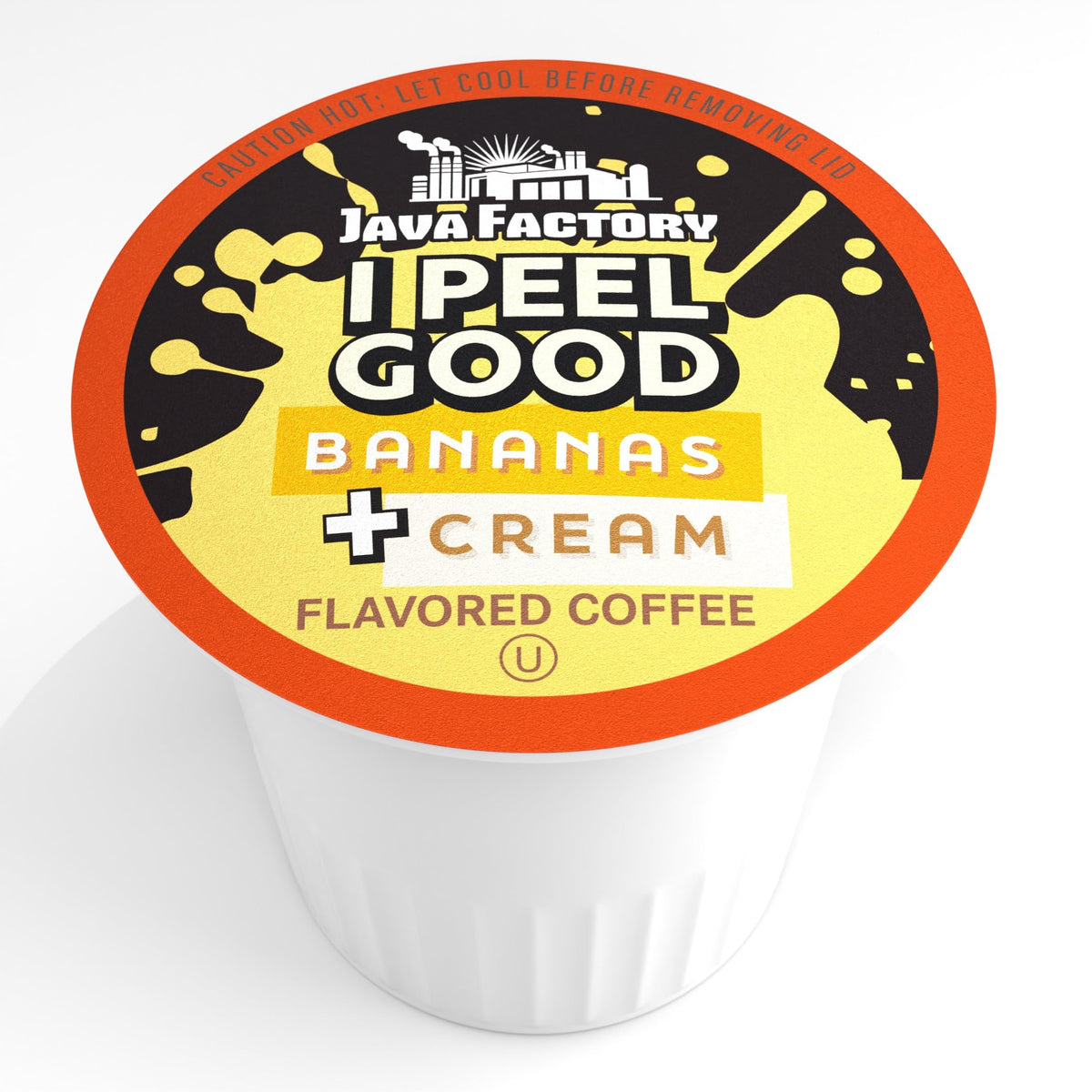 Java Factory I Peel Good Banana Cream Flavored Coffee Pods, 40 Count | K-Cup Compatible