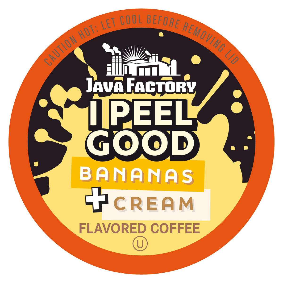 Java Factory I Peel Good Banana Cream Flavored Coffee Pods, 40 Count | K-Cup Compatible