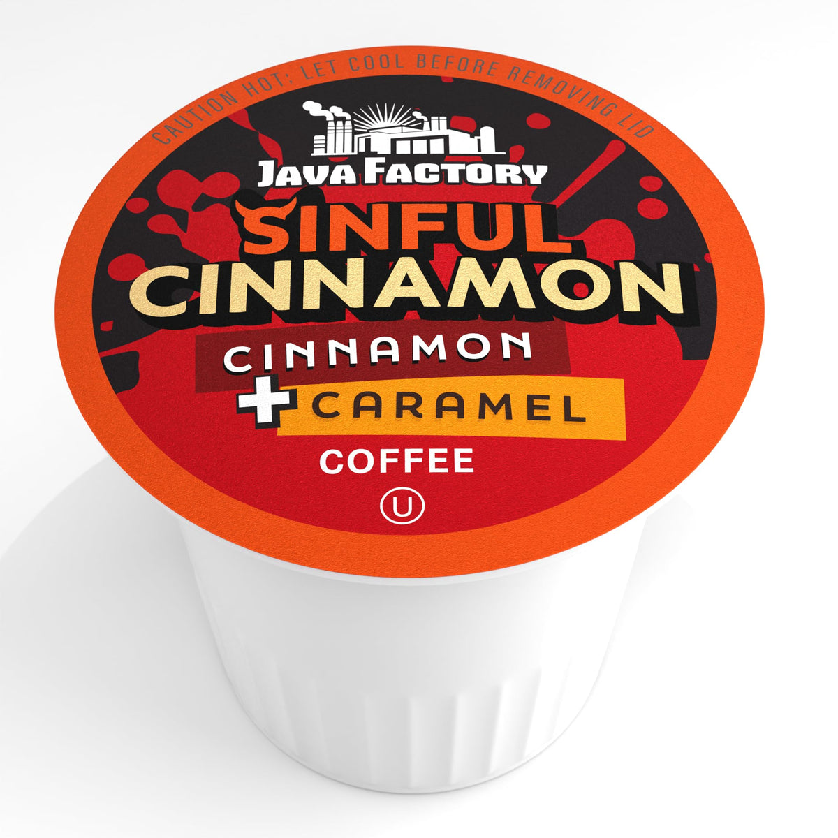 Java Factory Sinful Cinnamon Coffee Pods — K-Cup Compatible (2.0) 40 Count