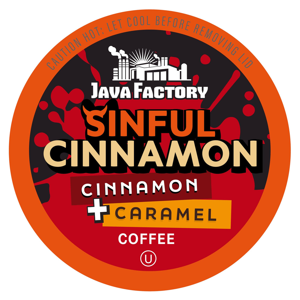 Java Factory Sinful Cinnamon Coffee Pods — K-Cup Compatible (2.0) 40 Count