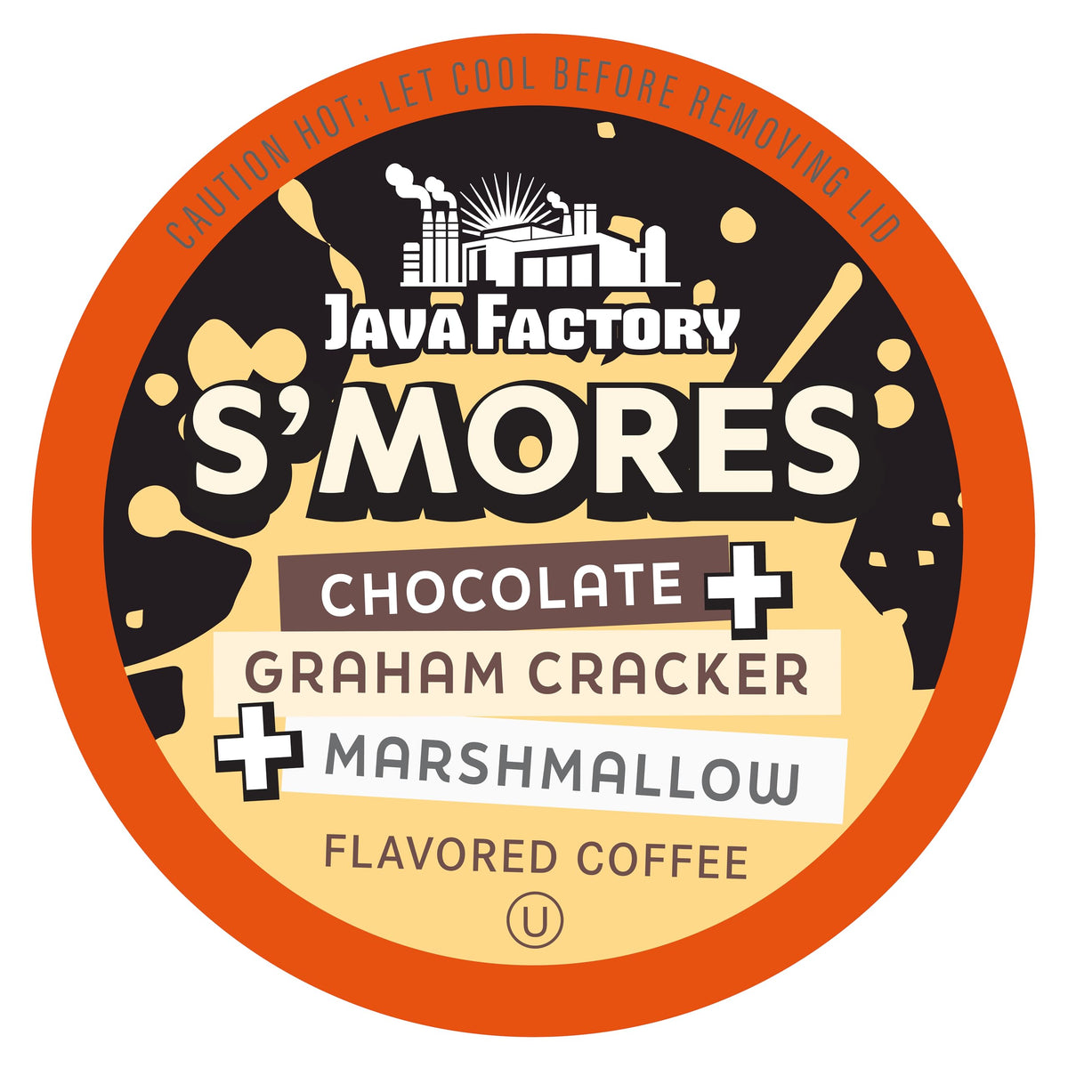 Java Factory S'mores Coffee Pods — Chocolate, Graham Cracker & Marshmallow, Keurig K-Cup, 40 Count