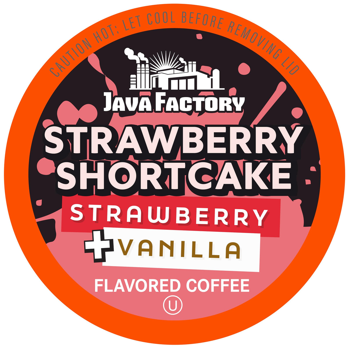Java Factory Strawberry Shortcake Coffee Pods – K-Cup Compatible, 40 Count
