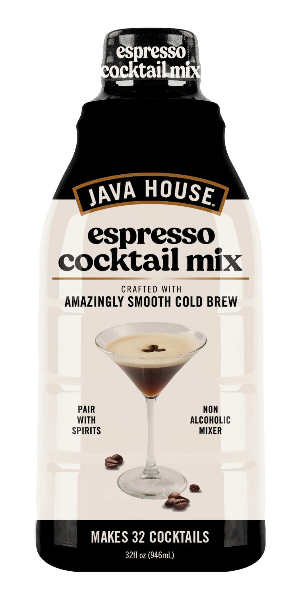 Java House Cold Brew Espresso Cocktail Mix – 100% Arabica, French Vanilla, 32oz (Makes 32 Cocktails)