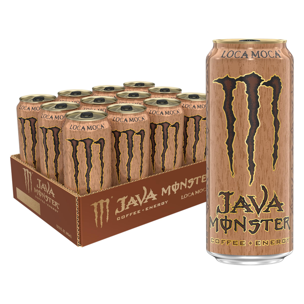 Java Monster Loca Moca – Coffee + Energy Drink, 15 oz | Monster