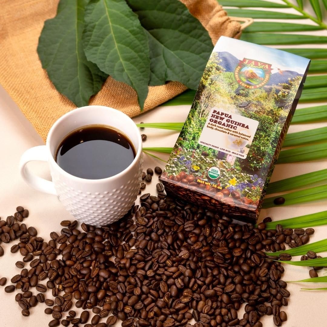 Low Acid Organic Coffee – Whole Bean, Mold-Free | Java Planet PNG