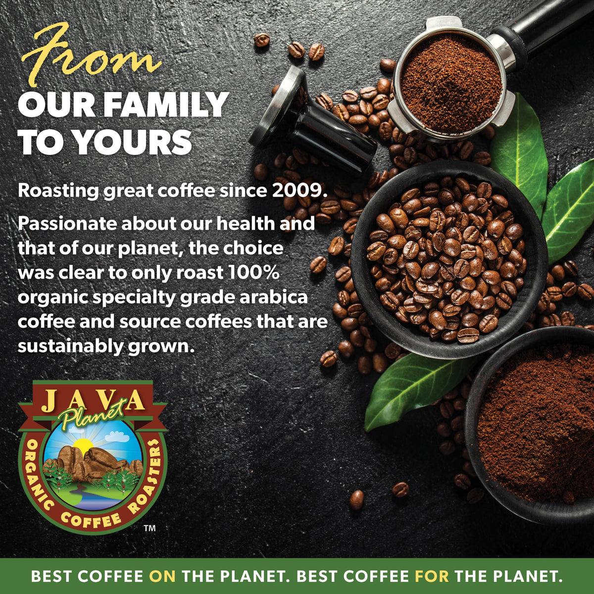 Java Planet Low Acid Organic Coffee – Colombian Single Origin, Whole Bean, Medium Dark Roast, 1 lb