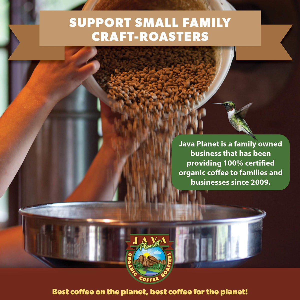 Java Planet Low Acid Organic Coffee – Coconut & Hazelnut, 1LB | Smithsonian Bird Friendly