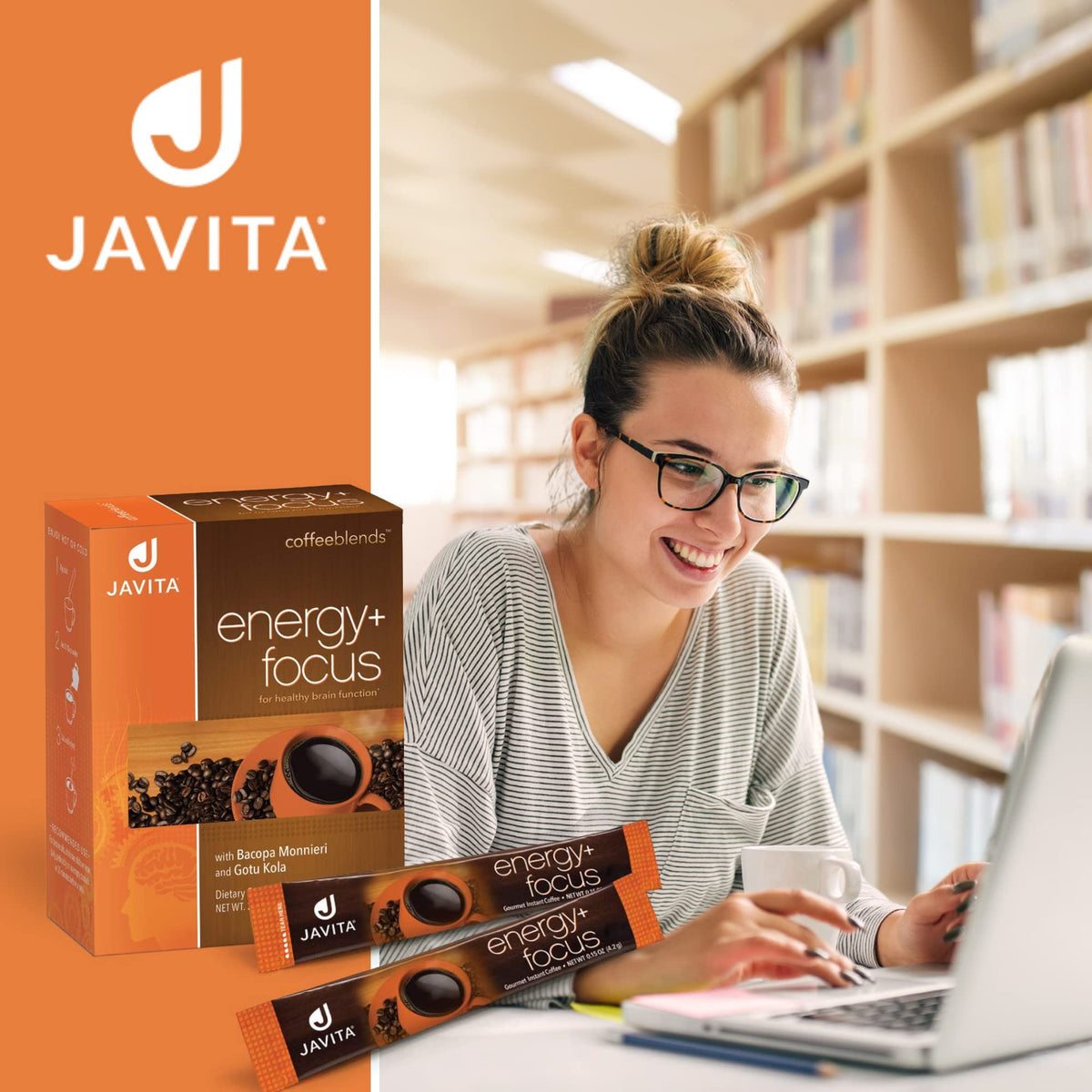Javita Energy + Focus Instant Coffee – Premium Arabica with Adaptogens | Clean Energy & Mental Clarity