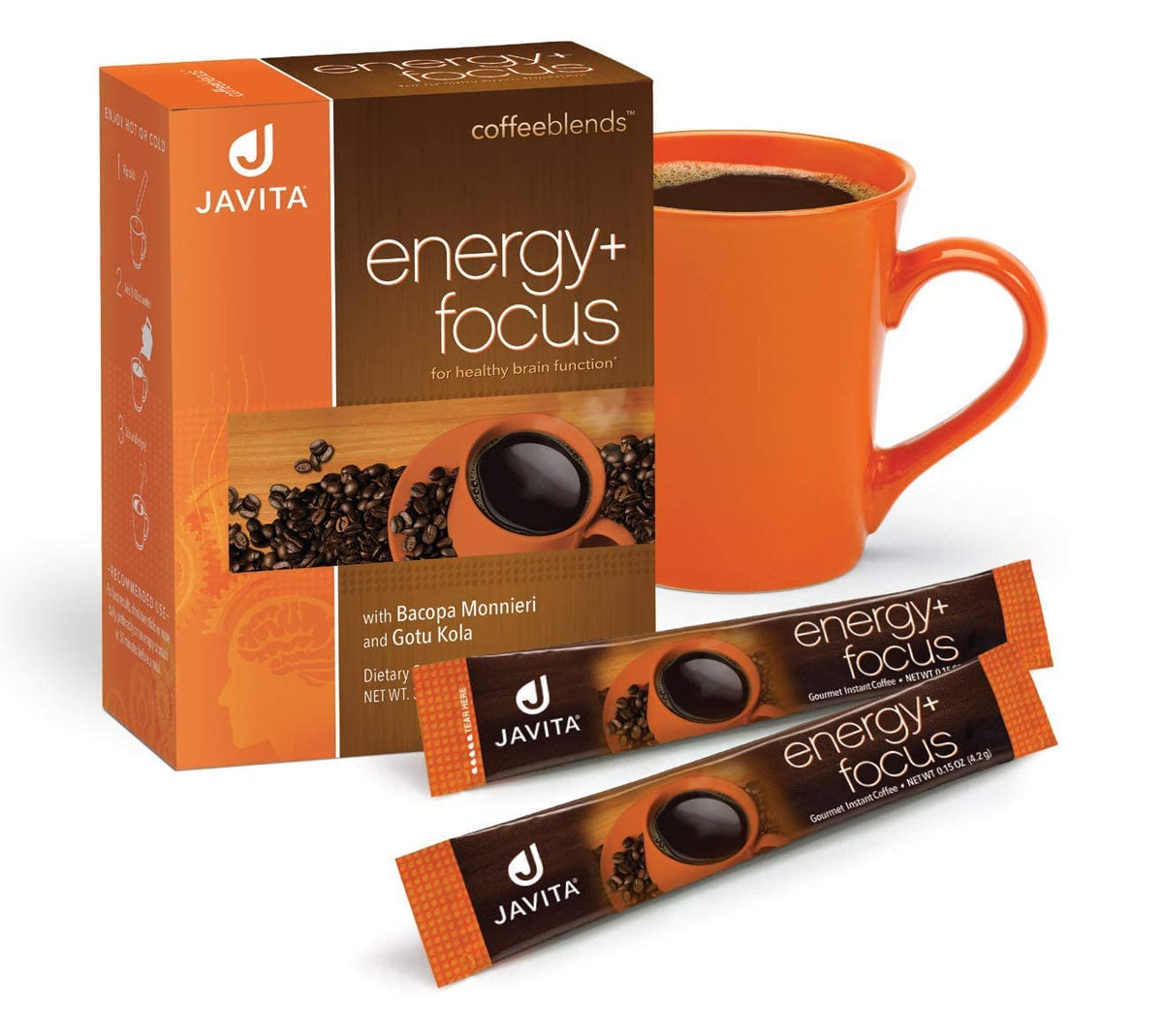 Javita Energy + Focus Instant Coffee – Premium Arabica with Adaptogens | Clean Energy & Mental Clarity