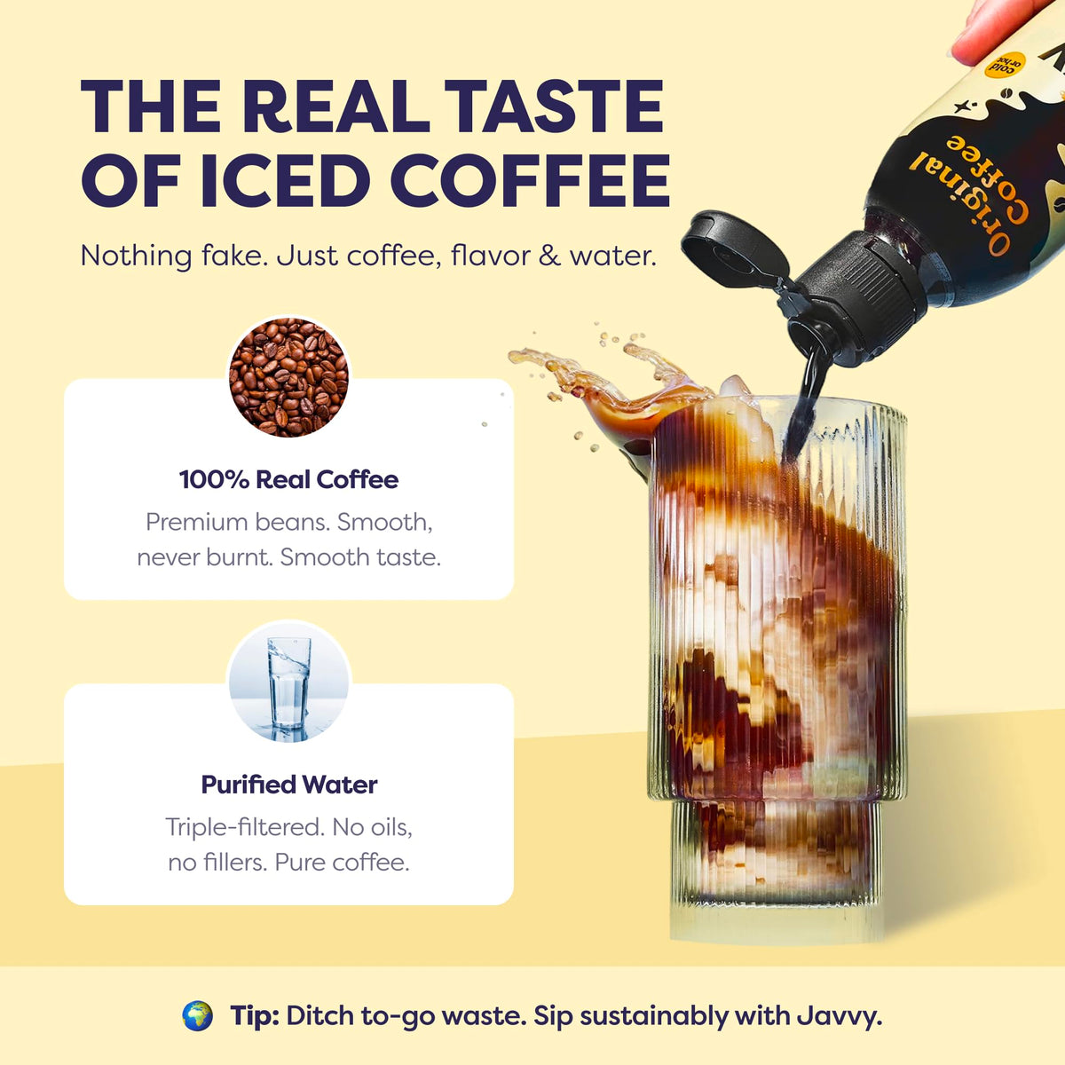 Javvy Coffee Concentrate - Cold Brew & Hot Coffee, 35 Servings, Premium Arabica