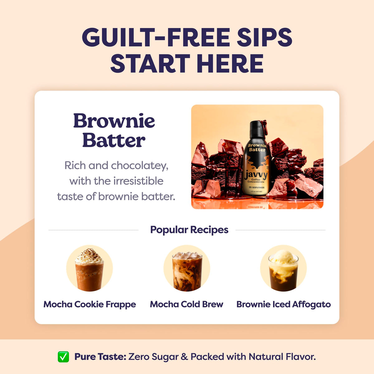 Javvy Coffee Concentrate Brownie Batter (Limited Release) — 35 Servings, 60 mg per Teaspoon