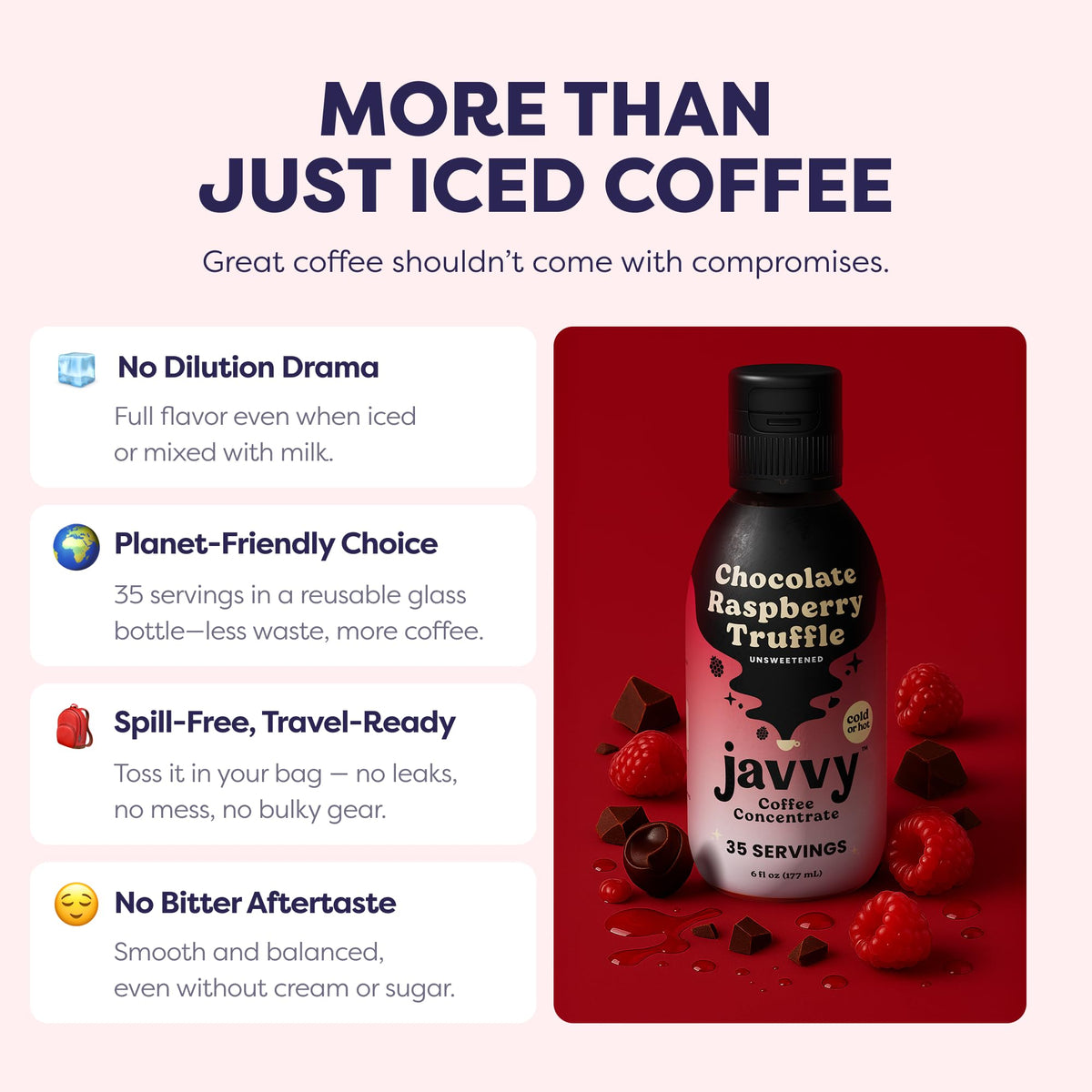 Javvy Coffee Concentrate - Limited Release Chocolate Raspberry Truffle | 35 Servings