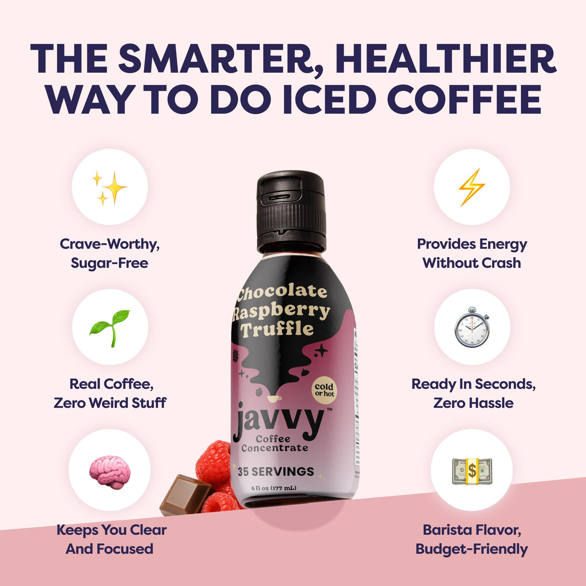 Javvy Coffee Concentrate - Limited Release Chocolate Raspberry Truffle | 35 Servings