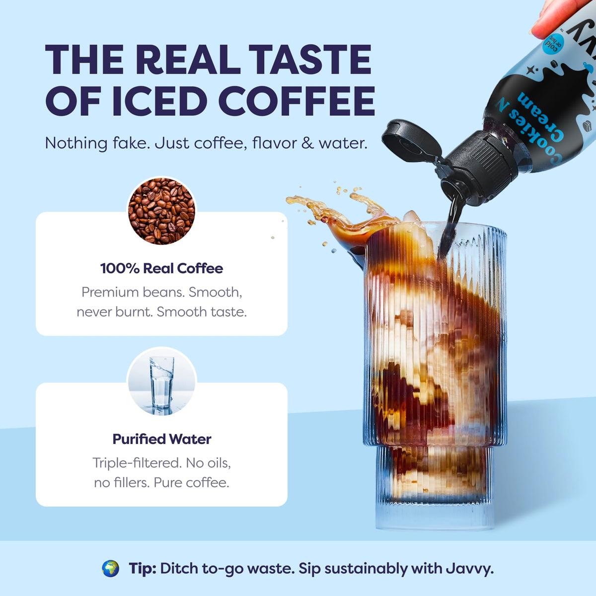 Javvy Coffee Concentrate – Cookies N’ Cream (Limited Release), 35 Servings for Hot or Iced Coffee