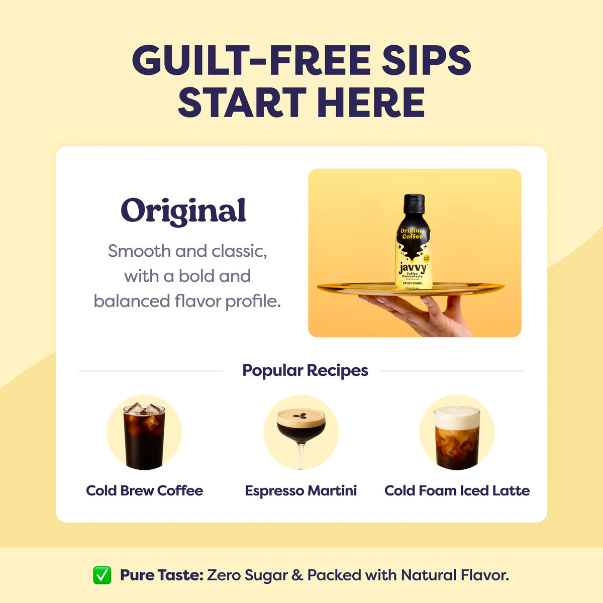 Javvy Coffee Concentrate - Cold Brew & Hot Coffee, 35 Servings, Premium Arabica