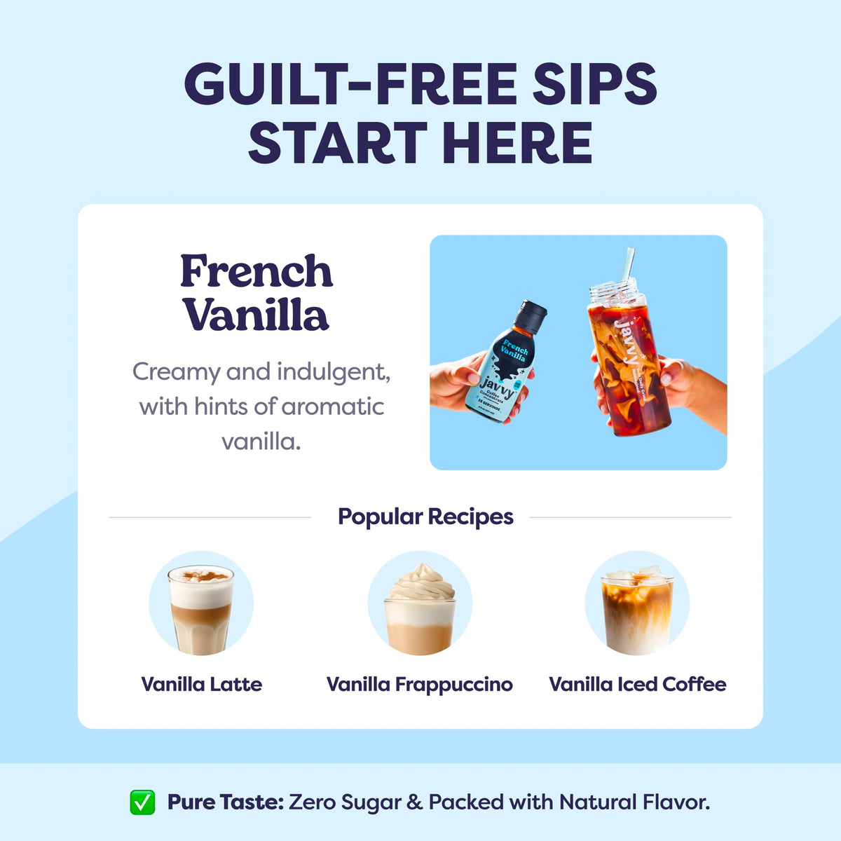 Javvy Coffee Concentrate – Cold Brew, 35 Servings, French Vanilla