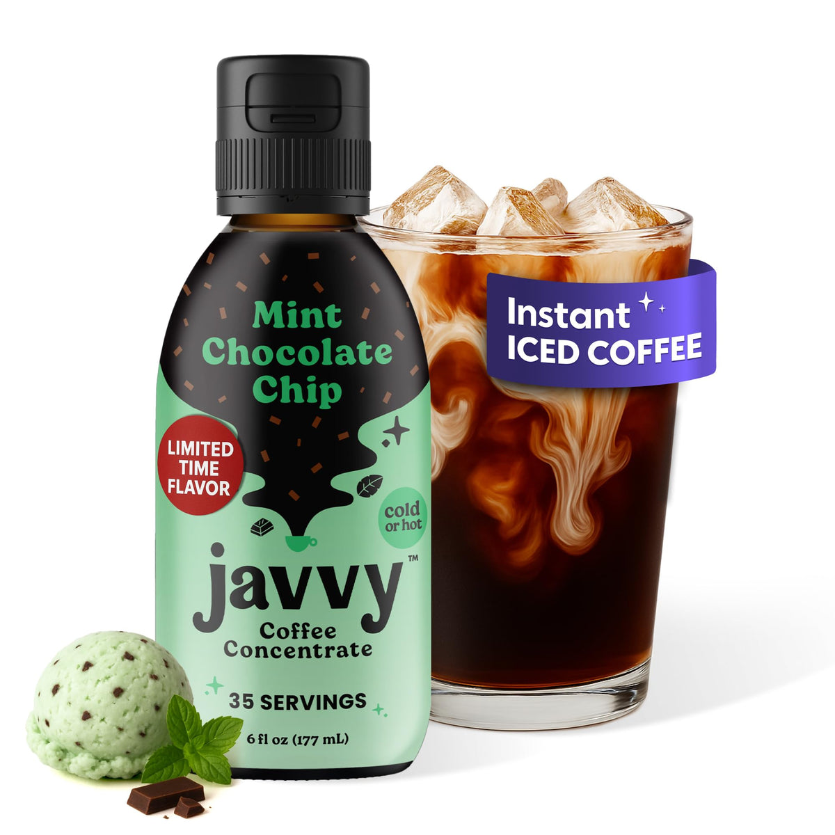 Javvy Coffee Concentrate – Mint Chocolate Chip (Limited Release) | Cold Brew & Hot Drinks