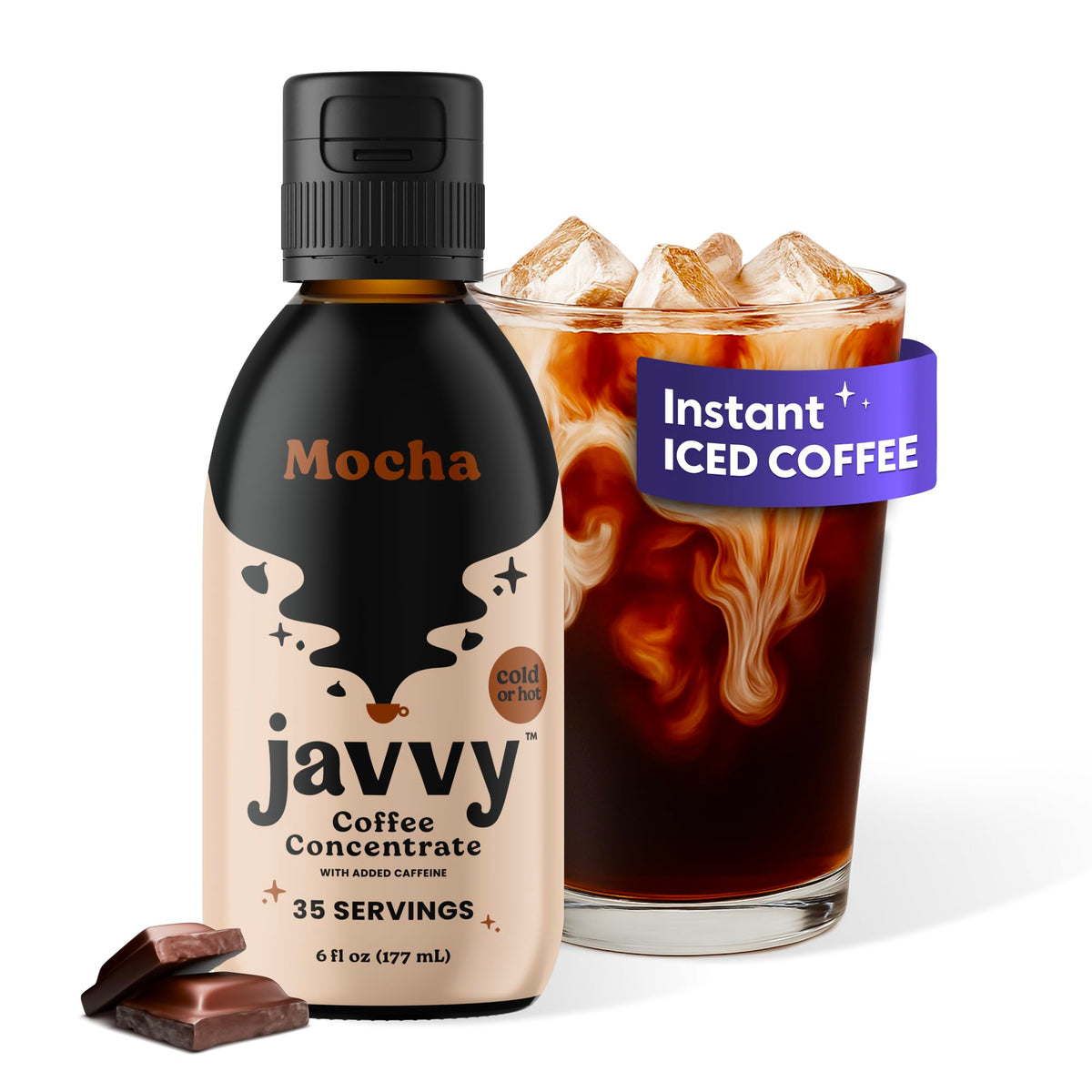 Javvy Coffee Concentrate Mocha – 35 Servings for Cold Brew & Hot Drinks
