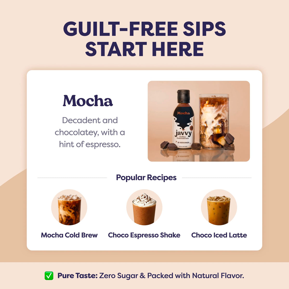 Javvy Coffee Concentrate Mocha – 35 Servings for Cold Brew & Hot Drinks