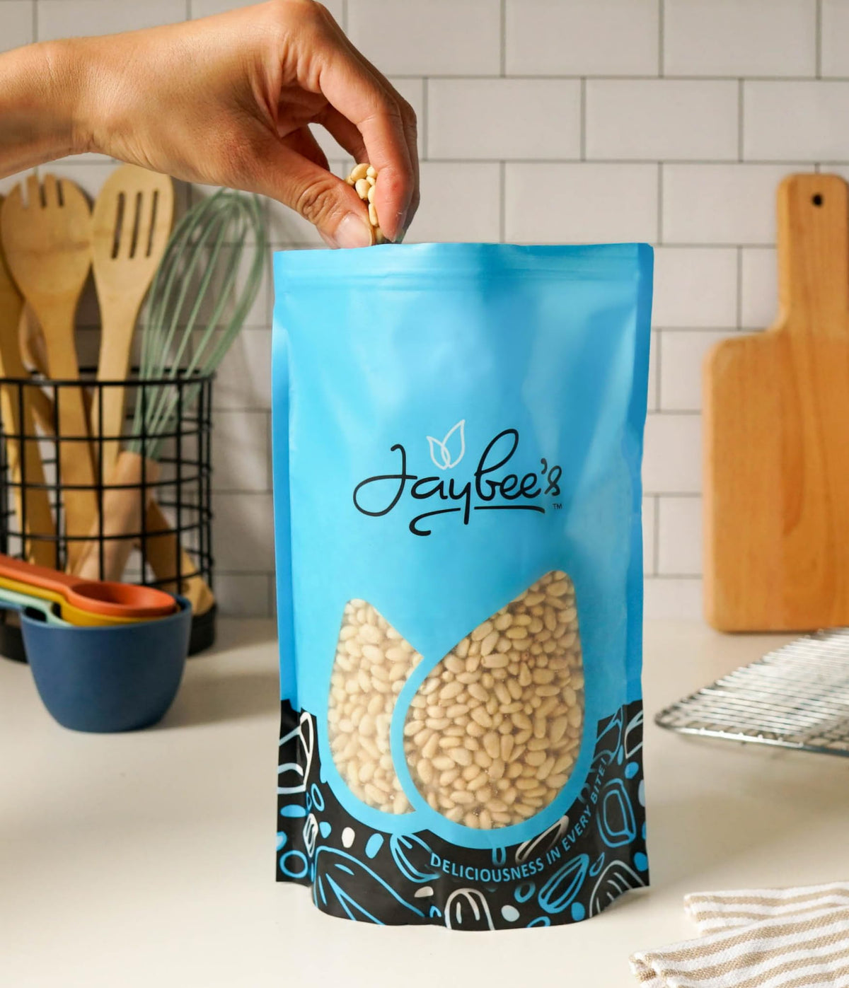 Jaybee's Raw Pine Nuts – 1 lb Unsalted Pignolias for Pesto, Salads & Baking