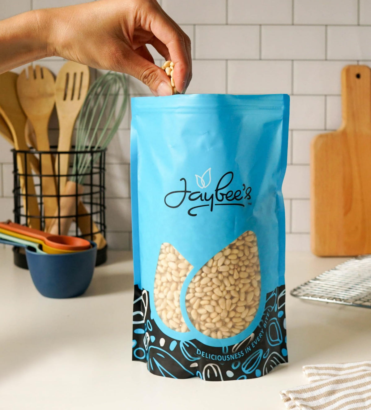 Jaybee's Pine Nuts Raw 2 lb — Unsalted Pignolias for Pesto & More