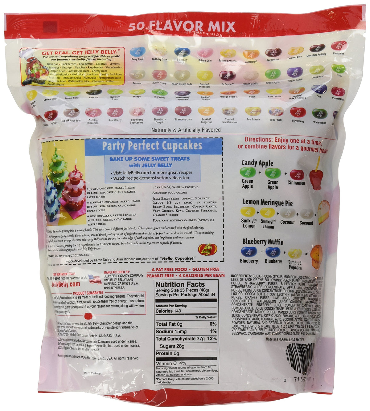 Jelly Belly Jelly Beans – 3 lb Bag | Gluten Free, Fat Free & Vegetarian Friendly Assortment