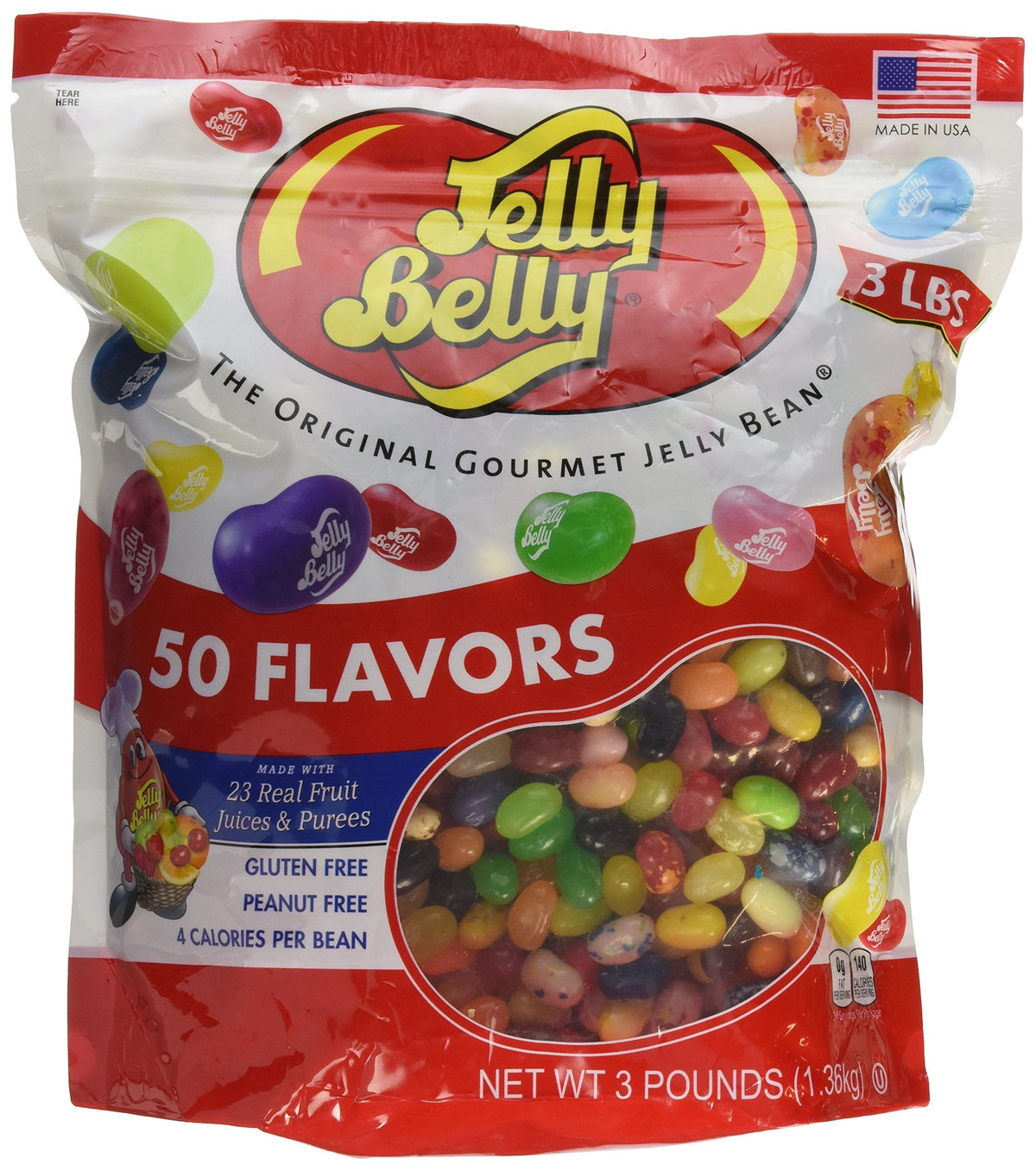 Jelly Belly Jelly Beans – 3 lb Bag | Gluten Free, Fat Free & Vegetarian Friendly Assortment