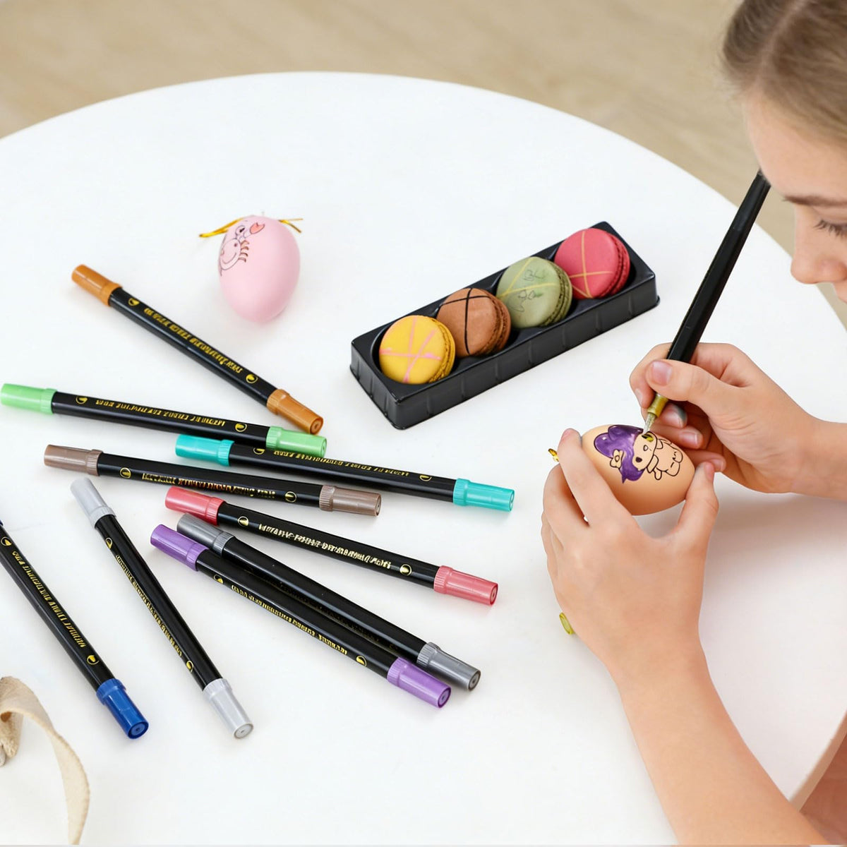 Jewem Edible Markers – Metallic Gold Shimmer 10-Color Set for Desserts