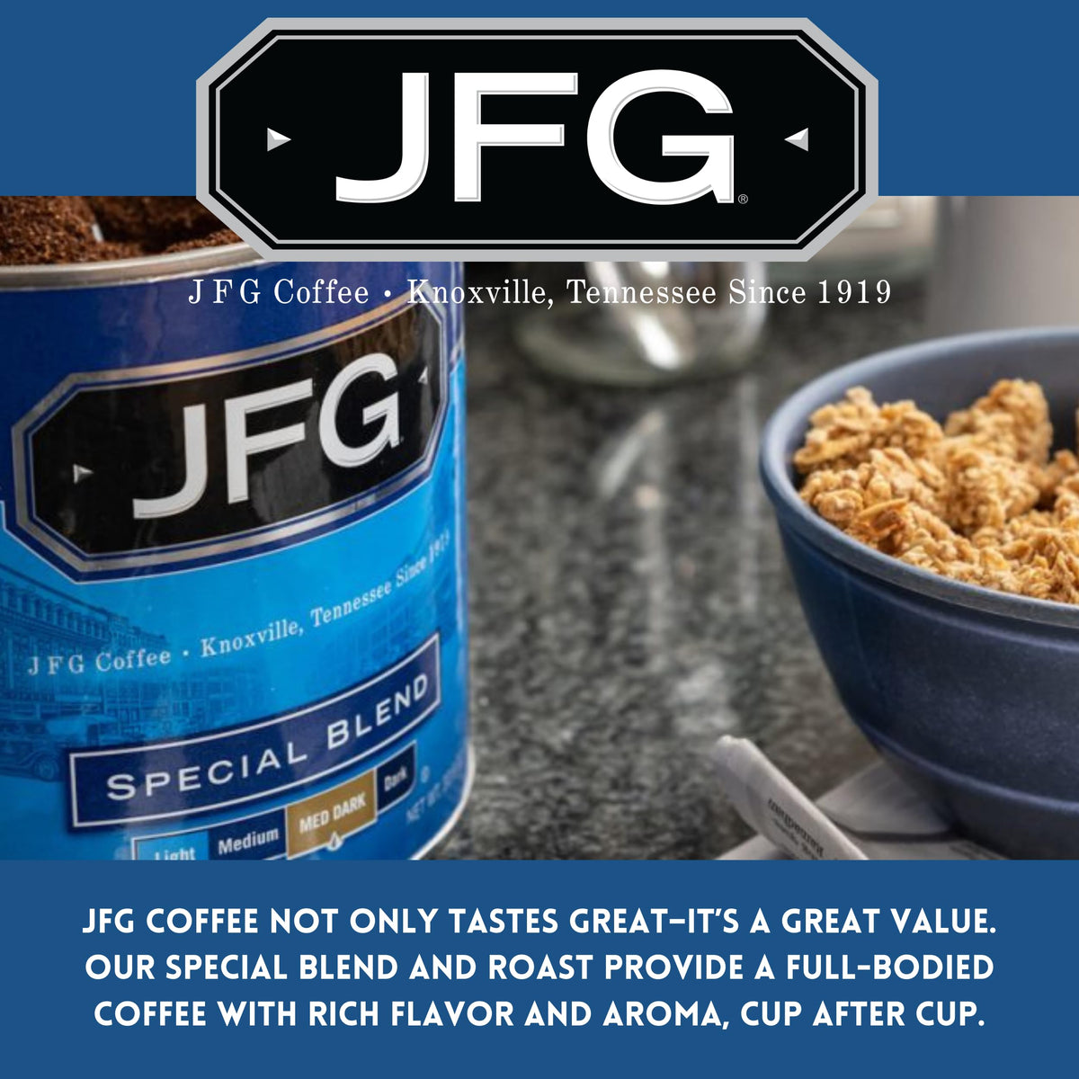 JFG Pre-Measured Filter Pack Coffee — 42 Pouches, 1 Pot Each (1.5 oz)