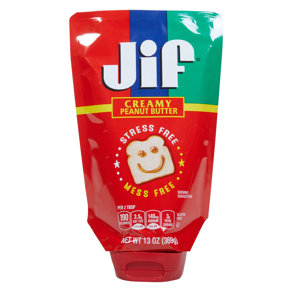 Jif Creamy Peanut Butter Squeeze Pouch | 13 oz, 10-Count Case