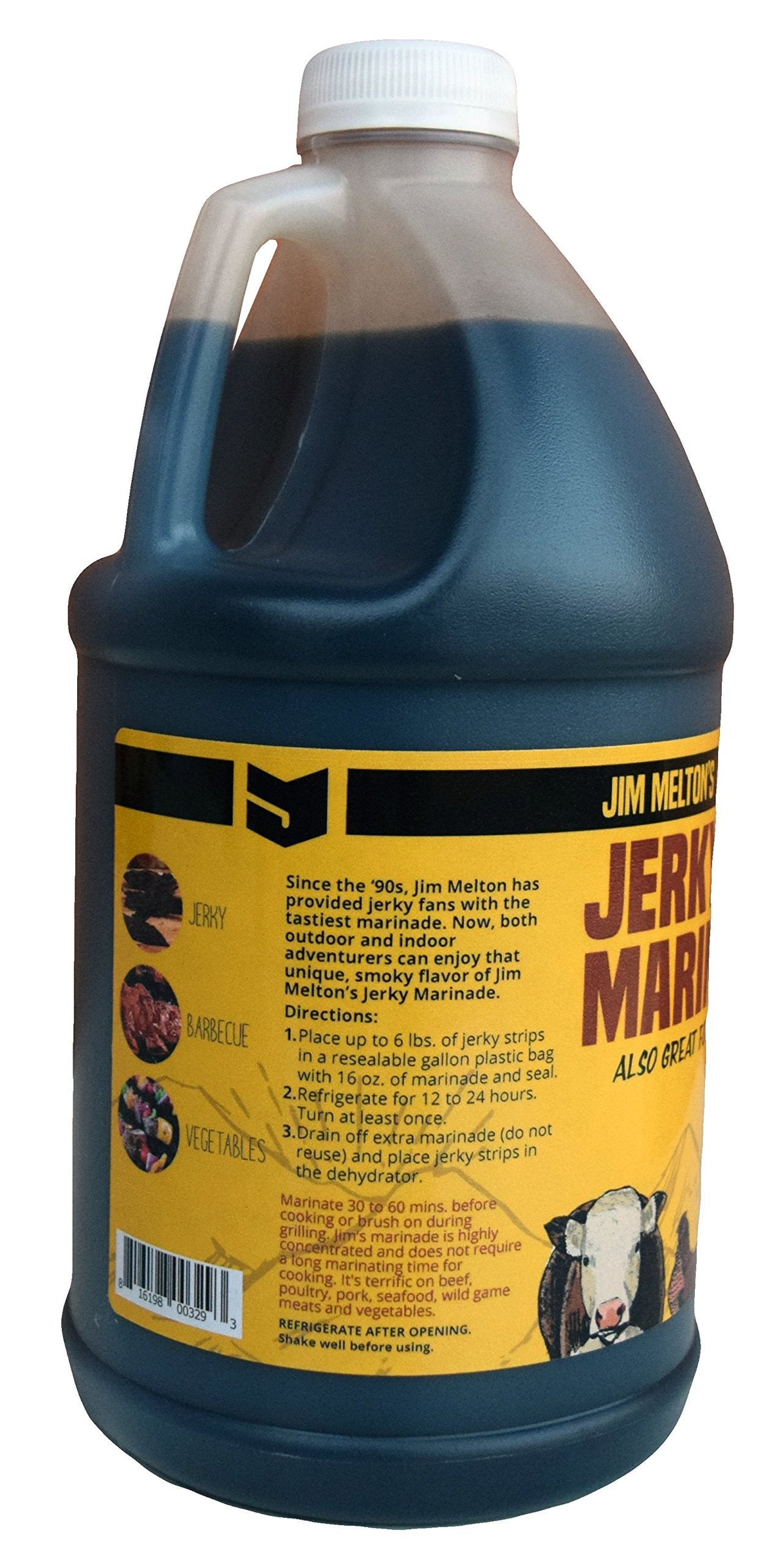 Jim Melton's Jerky Marinade – 64 oz Hickory Smoke Flavor, No MSG or Nitrates, Great for Jerky & Grilling