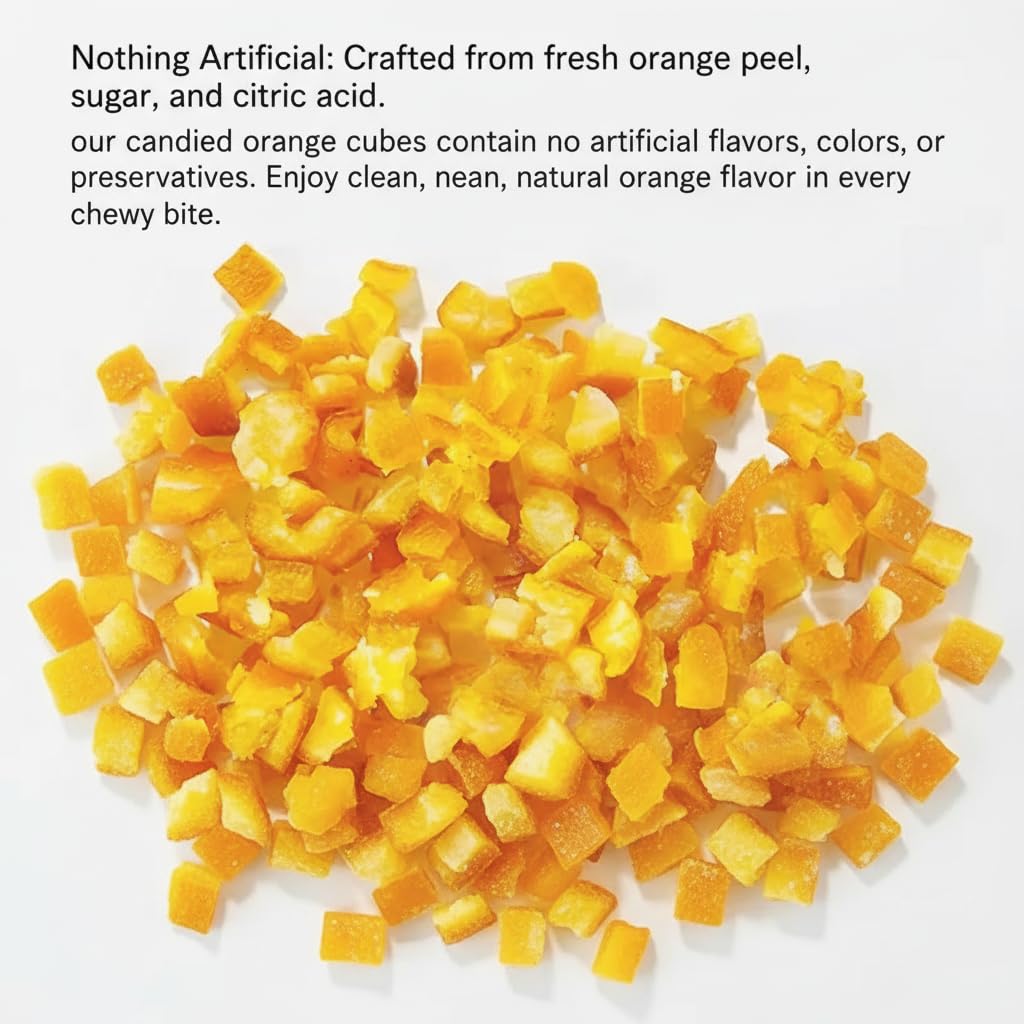 JKPDAMZ Candied Orange Peel Dices 800g for Cakes, Mooncakes & Baking