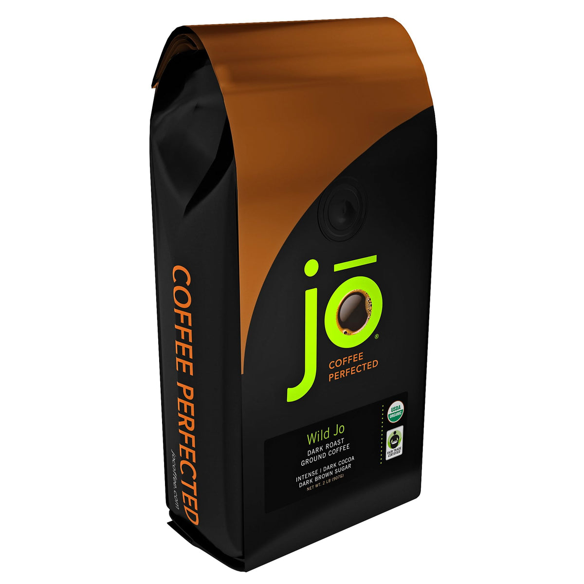 Jo Coffee WILD JO 2 lb Dark French Roast Organic Ground Coffee – Bold, Rich, Fair Trade Arabica
