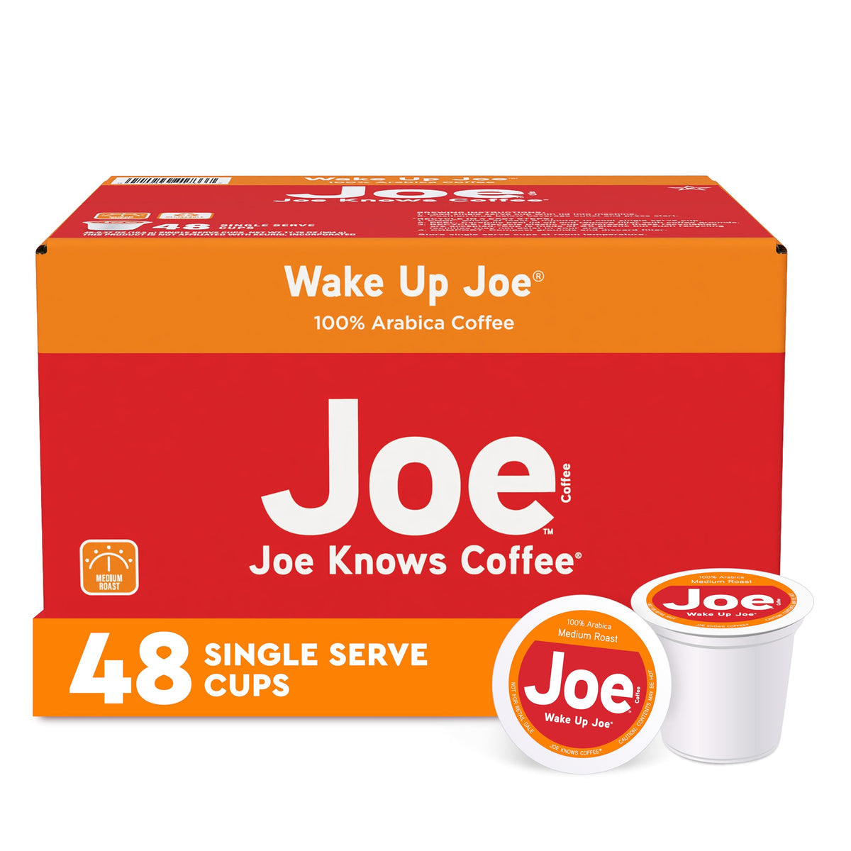 Joe Knows Coffee Wake Up Joe Pods – 48 Count, Keurig K-Cup Compatible