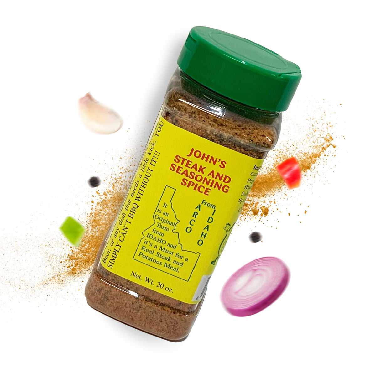 John's Steak and Seasoning Spice – Original Flavor, Gluten-Free & MSG-Free, Idaho-Made, 20 oz