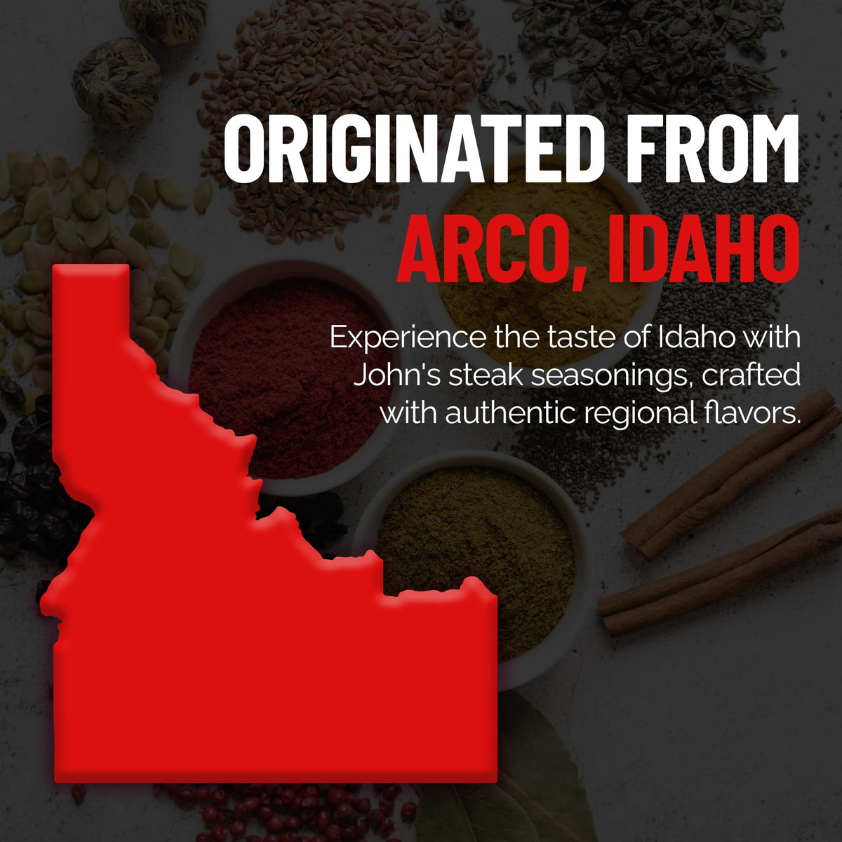 John's Steak and Seasoning Spice – Original Flavor, Gluten-Free & MSG-Free, Idaho-Made, 20 oz