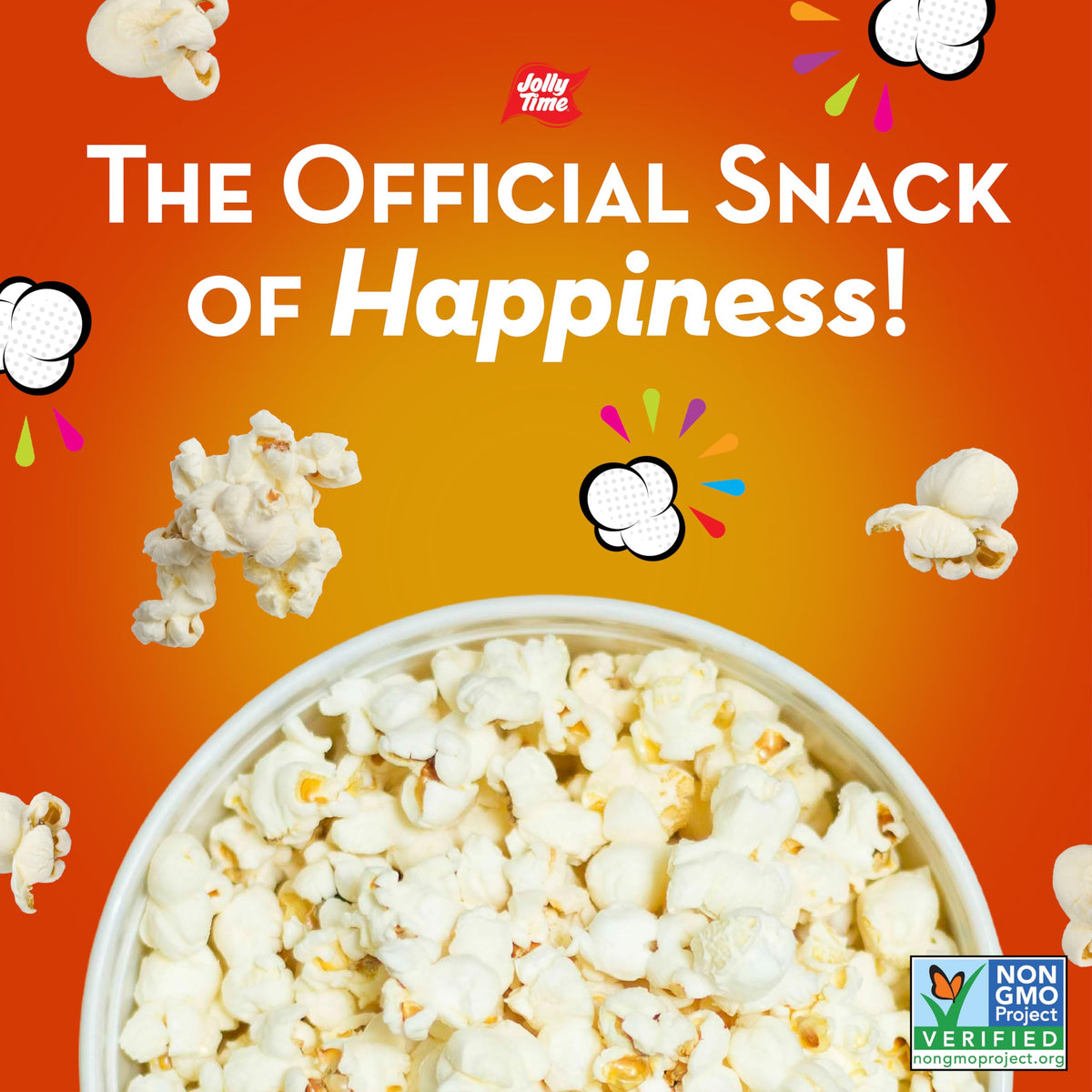 Jolly Time Simply Popped Sea Salt Microwave Popcorn – 3oz Bags, 36-Pack